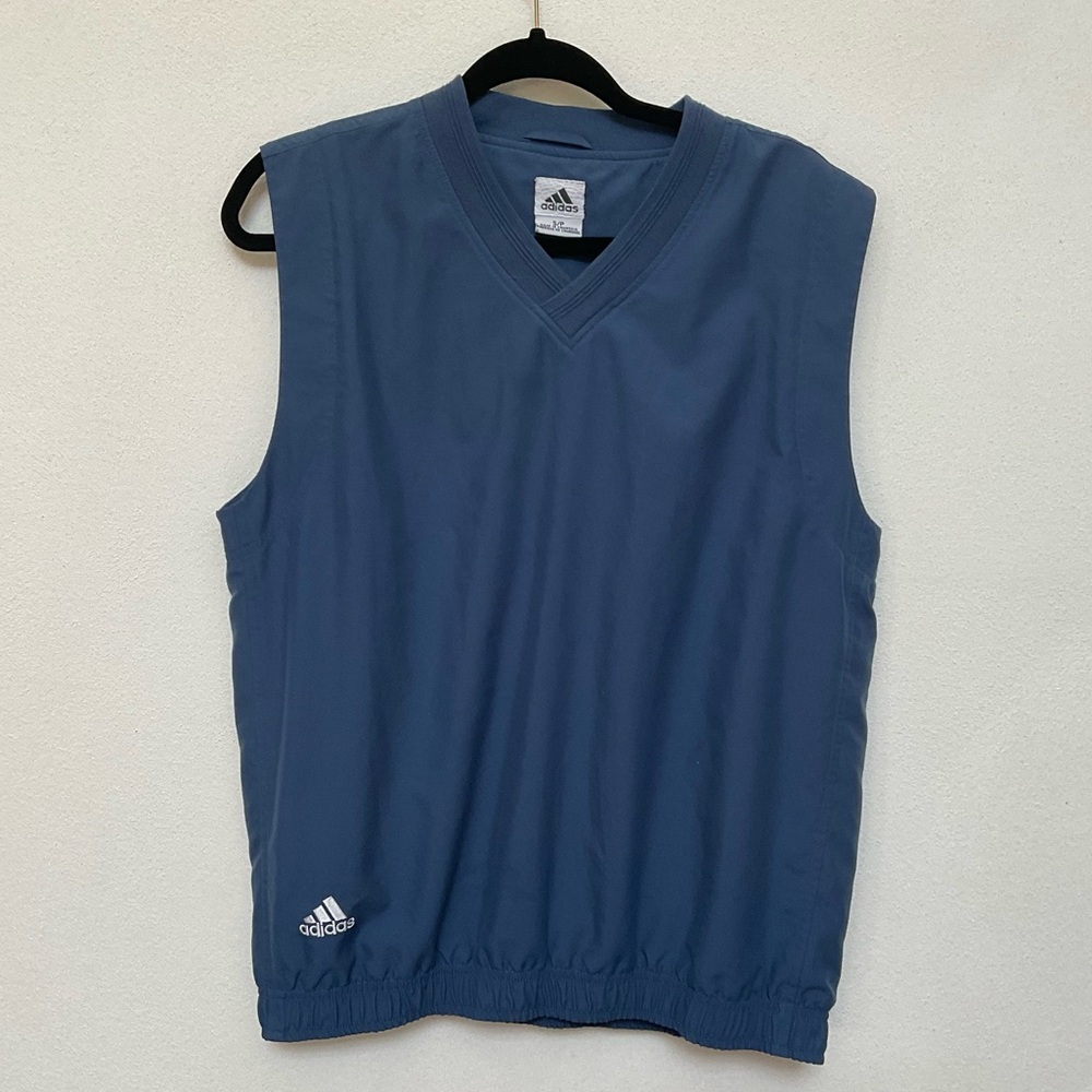 Adidas Climashell Blue Windbreaker Golf Vest Size Small Mesh Lined Preppy